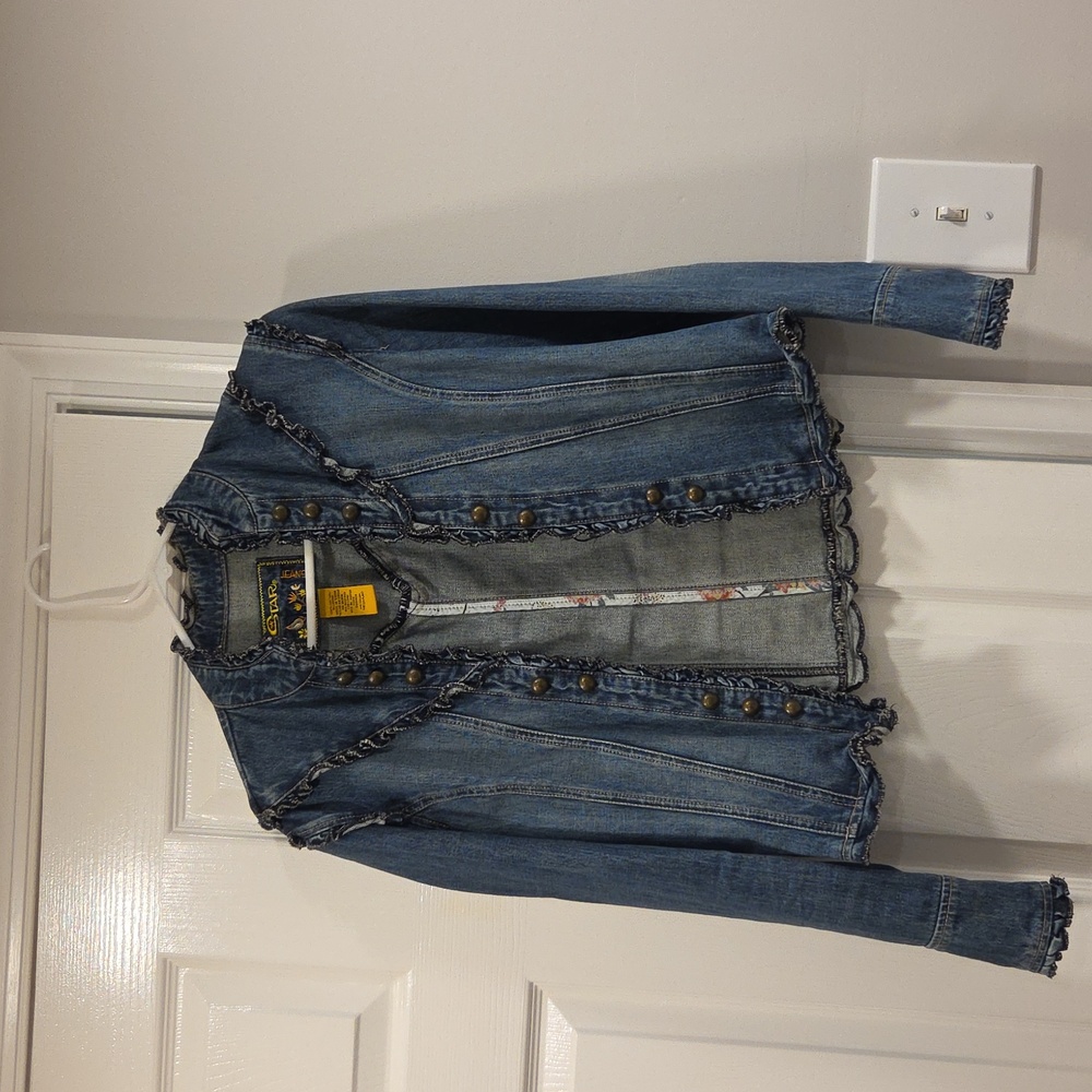 Star Jeans Women's Boho Blue Denim Jacket